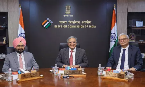 Election Commission of India Nirvachan Sadan headquarters in New Delhi.