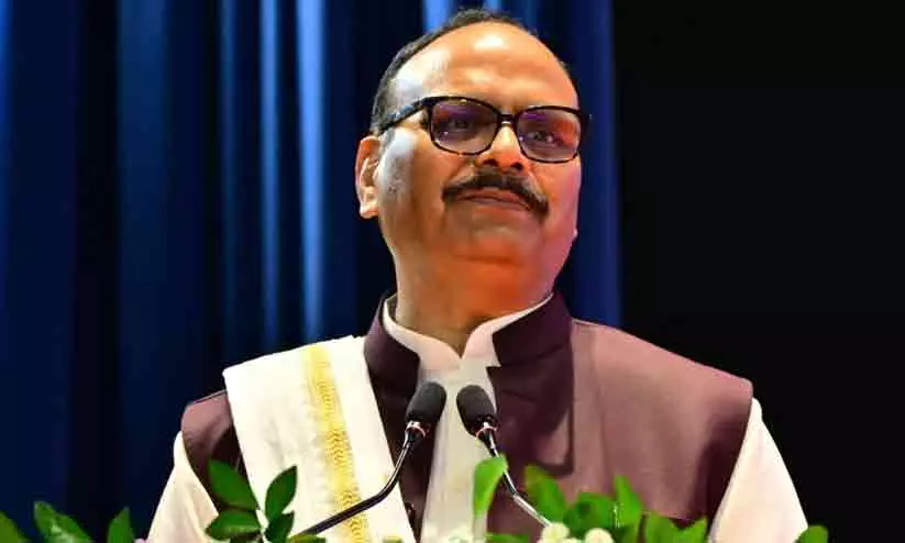 UP Deputy CM Brajesh Pathak speaking at a public event in Lucknow UP Deputy CM Brajesh Pathak speaking at a public event in Lucknow