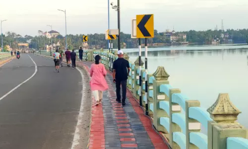 പ്രഭാത-സായാഹ്ന സവാരി കേന്ദ്രമായി ആശ്രാമം ലിങ്ക് റോഡ് പാലം