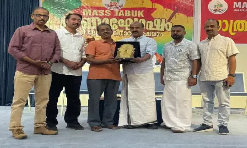 ജോ​സ് സ്ക​റി​യ​ക്ക്   ‘മാ​സ്സ് ത​ബൂ​ക്കി’െൻറ യാ​ത്ര​യ​യ​പ്പ്