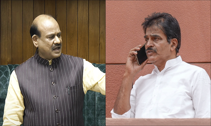 Lok Sabha Speaker Om Birla and Congress MP KC Venugopal. Lok Sabha Speaker Om Birla and Congress MP KC Venugopal.
