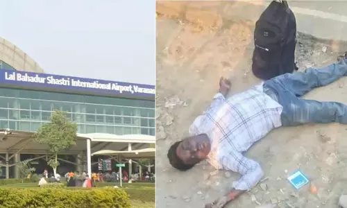 Lal Bahadur Shastri International Airport Varanasi parking area where NRI passenger missed Dubai flight