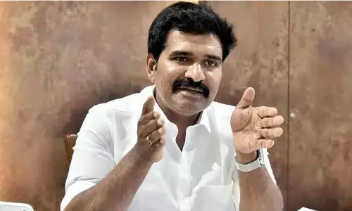 Tamil Nadu Law and Energy Minister C.T.R. Nirmal Kumar addressing reporters regarding DMK campaign remarks.
