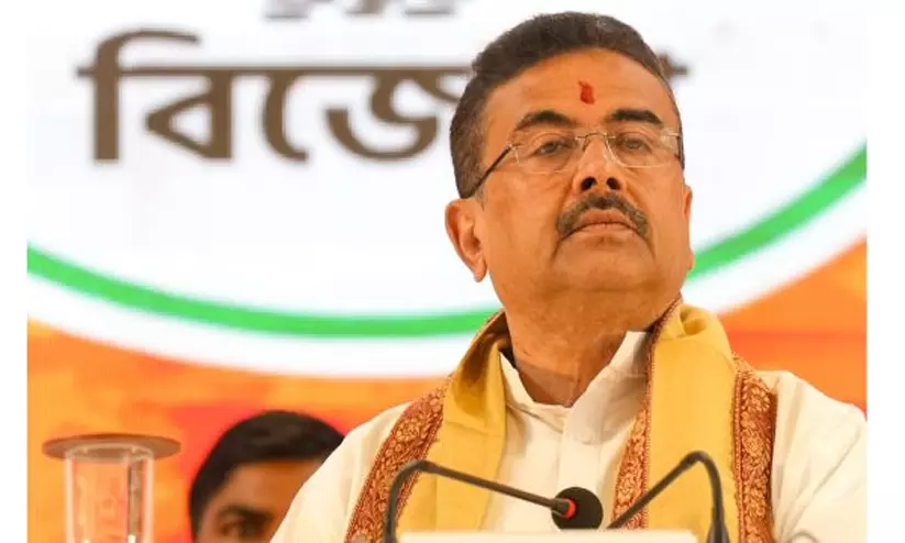 West Bengal Chief Minister Suvendu Adhikari addressing event in Kolkata. West Bengal Chief Minister Suvendu Adhikari addressing event in Kolkata.
