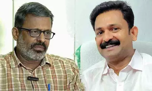 Congress leader Dr Jinto John criticizing CPM and former district secretary EN Suresh Babu over allegations