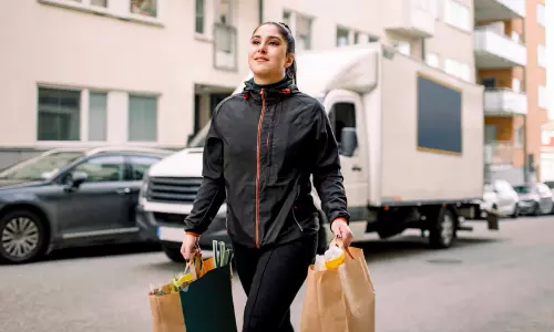 Carrying grocery bags