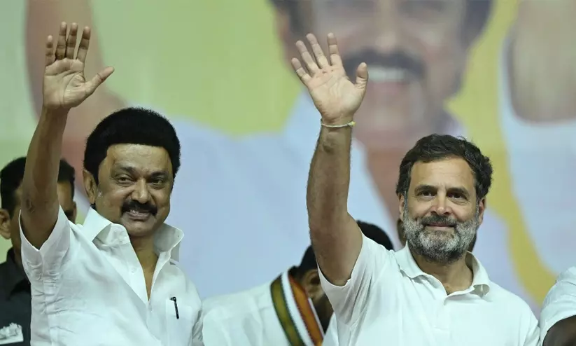 DMK Attacks Rahul Gandhis Silence Over TN Voter Roll Deletions, Asks If He Fears Actor Vijay DMK Attacks Rahul Gandhis Silence Over TN Voter Roll Deletions, Asks If He Fears Actor Vijay