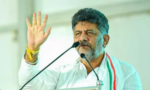 Karnataka Chief Minister DK Shivakumar speaking to reporters regarding alleged sting operation attempts in Bengaluru.