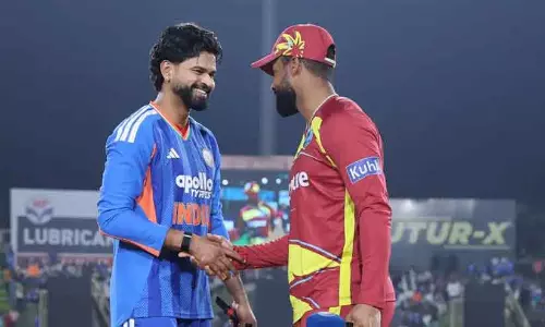 Players warming up at the JSCA International Stadium Complex in Ranchi ahead of the 2nd T20I match between India and West Indies