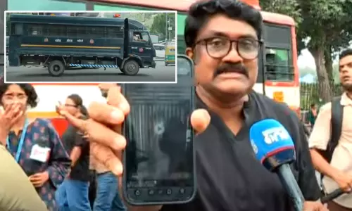 ‘നാല് ചക്രങ്ങളിൽ സഞ്ചരിക്കുന്ന ഗ്വാണ്ടനാമോ ജയിലാണിത്... ഇതിൽ വിവസ്ത്രനായി നിൽക്കുന്നത് സഖാവ് ജെയ്ക് സി തോമസാണ്...’ -ഡൽഹി ​പൊലീസിന്റെ ക്രൂരത വിവരിച്ച് എ.എ. റഹീം