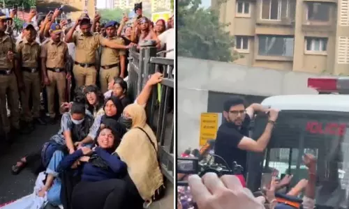 സിജെപിക്ക് ഐക്യദാർഢ്യം: ശിവാജി പാർക്ക് പൊലീസ് വലയത്തിൽ; 300ഓളം പ്രതിഷേധക്കാരെ കസ്റ്റഡിയിലെടുത്തു