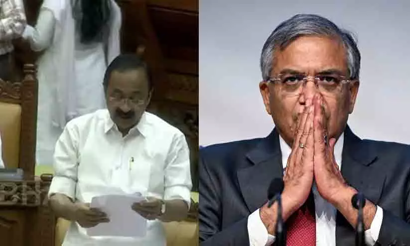 Kerala Legislative Assembly chamber during the session where Chief Minister VD Satheesan presented the resolution against CEC Gyanesh Kumar Kerala Legislative Assembly chamber during the session where Chief Minister VD Satheesan presented the resolution against CEC Gyanesh Kumar