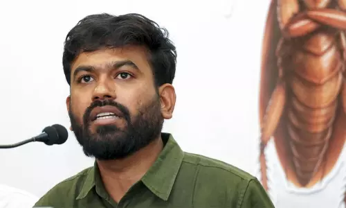 Cockroach Janta Party founder Abhijeet Dipke addressing media regarding the Supreme Courts stance on Election Commission issues.