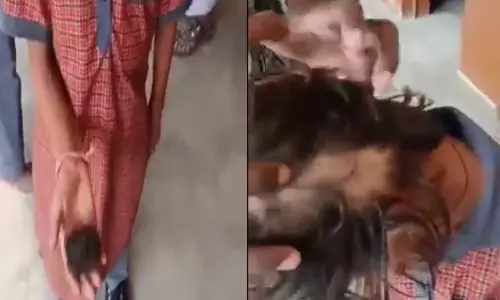 മൂന്നാം ക്ലാസ് വിദ്യാർഥിനിയെ മർദ്ദിച്ച് തലമുടി പിഴുതെടുത്ത് അധ്യാപകൻ