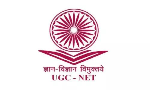 UGC NET Examination notification and registration portal concept with books and graduation cap. UGC NET Examination notification and registration portal concept with books and graduation cap.