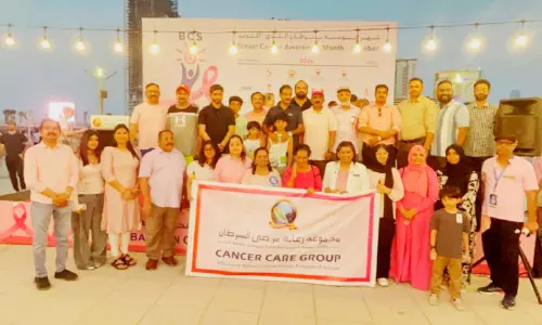 ബഹ്‌റൈൻ കാൻസർ സൊസൈറ്റി വാക്കത്തോണിൽ പങ്കാളികളായി കാൻസർ കെയർ ഗ്രൂപ്