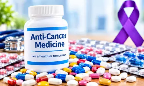 Various cancer treatment medicines with price tag reduction graphic representing TMR scheme implementation