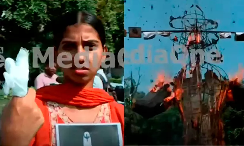 ഗ്യാനേഷ്, മോദി, അമിത് ഷാ ആധുനിക അസുരന്മാർ; നന്മ പുനഃസ്ഥാപിക്കാനാണ് ഇവരുടെ കോലം കത്തിച്ചത്- ഡൽഹിയിൽ മർദനമേറ്റ വിദ്യാർഥി ആതിര ഗ്യാനേഷ്, മോദി, അമിത് ഷാ ആധുനിക അസുരന്മാർ; നന്മ പുനഃസ്ഥാപിക്കാനാണ് ഇവരുടെ കോലം കത്തിച്ചത്- ഡൽഹിയിൽ മർദനമേറ്റ വിദ്യാർഥി ആതിര