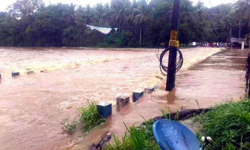 കനത്ത മഴ; പാലങ്ങൾ വെള്ളത്തിനടിയിലായി കനത്ത മഴ; പാലങ്ങൾ വെള്ളത്തിനടിയിലായി