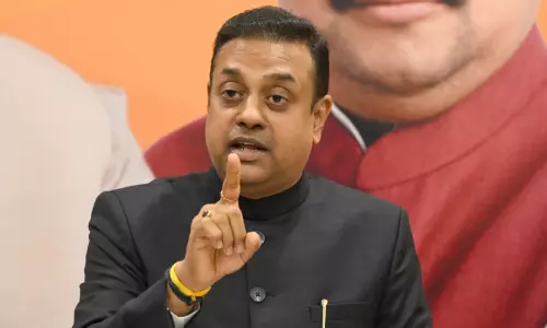BJP national spokesperson and Puri MP Sambit Patra addressing a press conference at the state BJP headquarters in Bhubaneswar. BJP national spokesperson and Puri MP Sambit Patra addressing a press conference at the state BJP headquarters in Bhubaneswar.