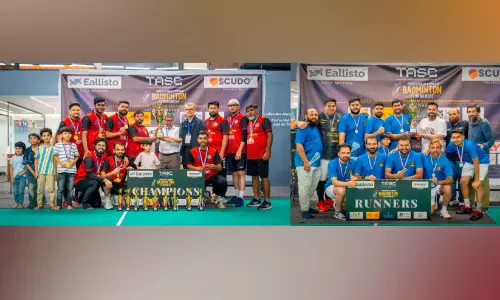 ടാ​സ്ക് തേ​ക്കേ​പ്പു​റം ദ​മ്മാം ബാ​ഡ്മി​ന്റ​ൺ ടൂ​ർ​ണ​മെ​ന്റ് -ടീം ​ഐ​ല​ന്റ് ജേ​താ​ക്ക​ൾ