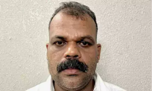 Aluva Cyber Police team with accused Joby in custody over death threat against Anwar Sadath MLA