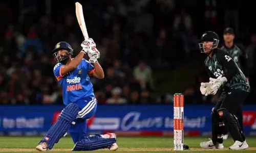 All-rounder Naman Dhir celebrating Indias T20 victory against New Zealand in Christchurch