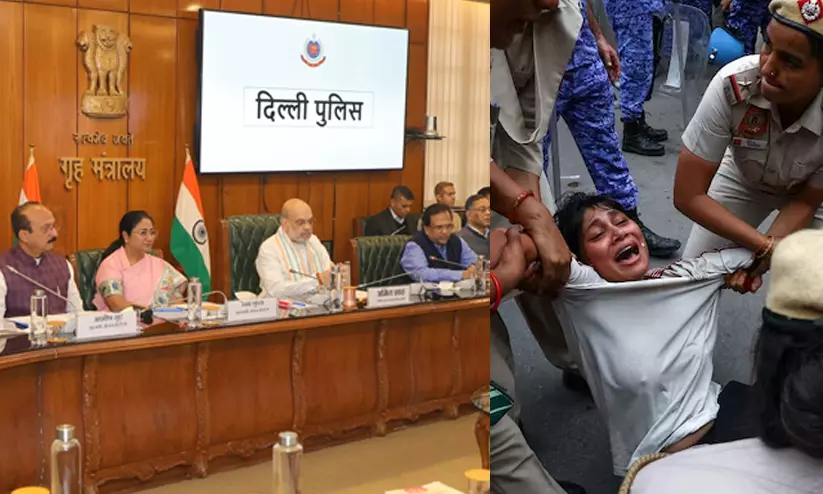 A meeting was held at Delhi Police headquarters under the chairmanship of Home Minister Amit Shah A meeting was held at Delhi Police headquarters under the chairmanship of Home Minister Amit Shah