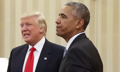 Former US President Barack Obama With Donald Trump Former US President Barack Obama With Donald Trump