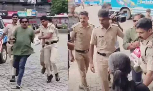 കാറിലെത്തി വിദ്യാർഥിനിക്ക് മയക്കുമരുന്ന് കൈമാറിയ പ്രതിയെ പൊലീസ് ഓടിച്ച് പിടിച്ചു; ഫ്ലാഷ് മോബിൽ ഫ്ലാഷടിച്ച് ജനം