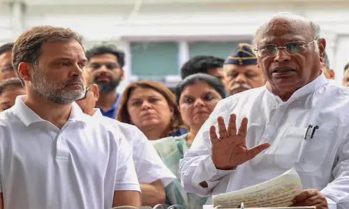Congress President Mallikarjun Kharge, Rahul Gandhi Congress President Mallikarjun Kharge, Rahul Gandhi
