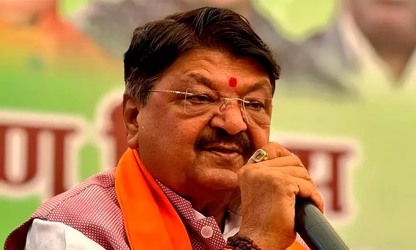 Madhya Pradesh Urban Development Minister Kailash Vijayvargiya addressing a public gathering in Indore. Madhya Pradesh Urban Development Minister Kailash Vijayvargiya addressing a public gathering in Indore.