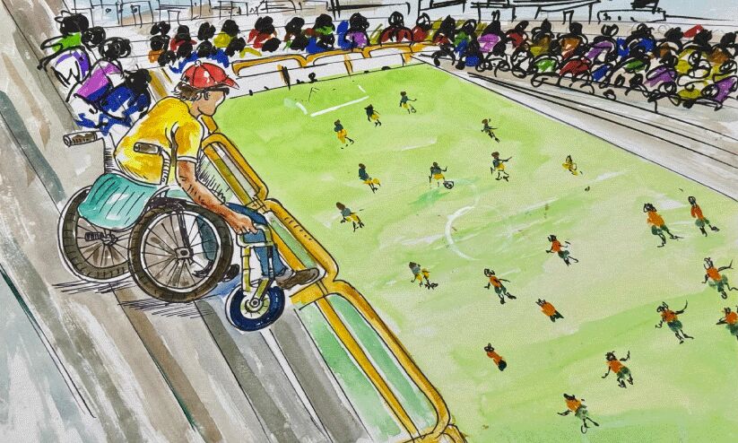 ആരവങ്ങളിലേക്കുരുളട്ടെ ചക്ര കസേര; ഭിന്നശേഷി സൗഹൃദമല്ല കേരളത്തിലെ സ്റ്റേഡിയങ്ങൾ ആരവങ്ങളിലേക്കുരുളട്ടെ ചക്ര കസേര; ഭിന്നശേഷി സൗഹൃദമല്ല കേരളത്തിലെ സ്റ്റേഡിയങ്ങൾ