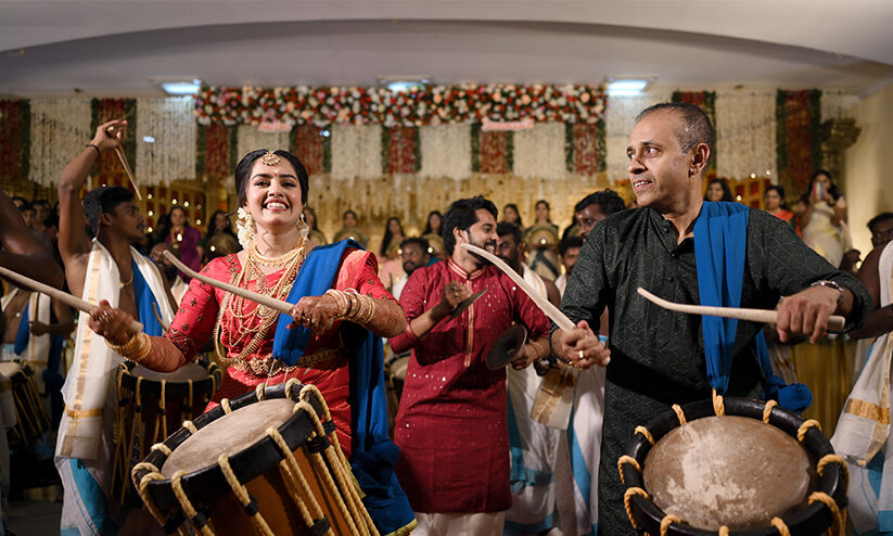 വിവാഹ ദിവസം ചെണ്ടമേളം നടത്തി വൈറലായ ശിൽപ