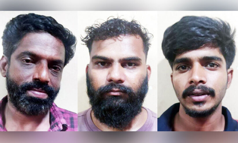 ബസ് തടഞ്ഞ്​ ഡ്രൈവർക്കുനേരെ വടിവാൾ വീശി: മൂന്ന് യുവാക്കൾ അറസ്റ്റിൽ