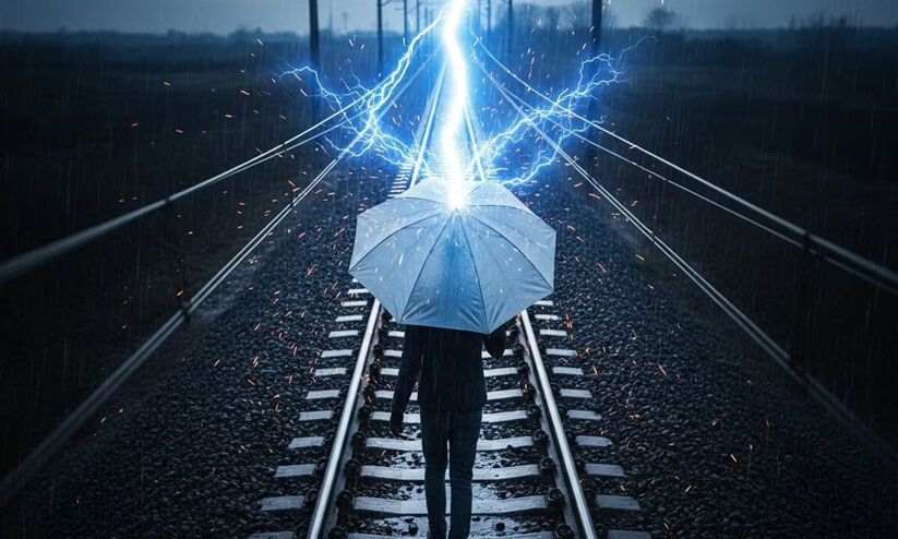 റെയിൽവേ ട്രാക്കുകൾക്ക് സമീപം ഒരിക്കലും കുട പിടിക്കരുത്; കാരണം ഇതാണ്