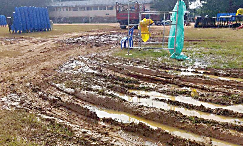 പാ​ടം പോ​ലെ ഒ​രു മൈ​താ​നം!