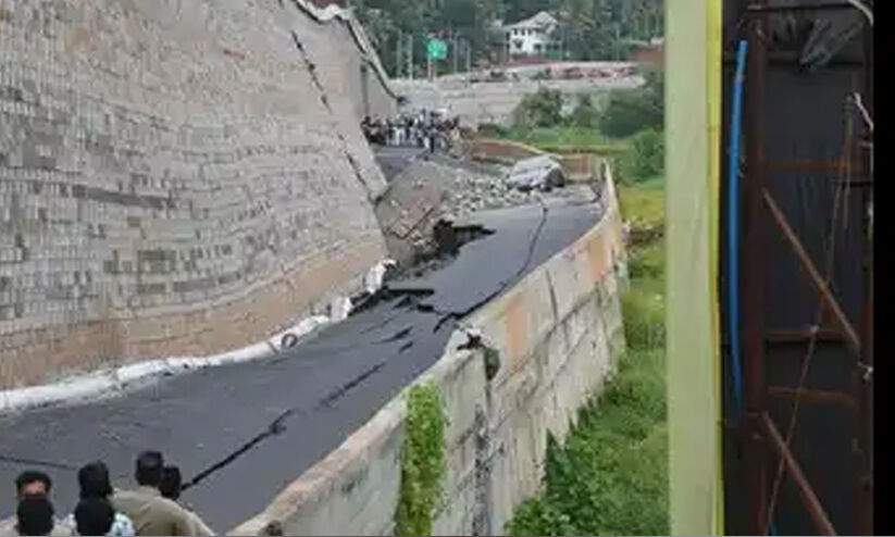 കൂ​രി​യാ​ടി​ന് പി​റ​കെ ത​ല​പ്പാ​റ​യി​ലും റോ​ഡി​ൽ വി​ള്ള​ൽ; പ്രദേശത്ത് മഴ തുടരുന്നു