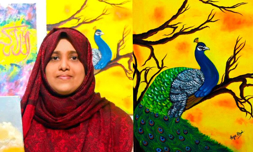 നിറങ്ങളോടു കൂട്ടുകൂടിയ ബാല്യം; ഹഫ്സ റിയാദിന്‍റെ വരയുടെ ലോകം