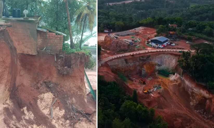 കൺമുന്നിൽ സ്വന്തം വീട് ദേശീയപാതക്ക് എടുത്ത കുഴിയിലേക്ക് ഇടിഞ്ഞുവീഴുന്നു; എന്തുചെയ്യണമെന്നറിയാതെ വൃക്കരോഗിയായ ഗൃഹനാഥൻ, താമസം വാടകവീട്ടിൽ കൺമുന്നിൽ സ്വന്തം വീട് ദേശീയപാതക്ക് എടുത്ത കുഴിയിലേക്ക് ഇടിഞ്ഞുവീഴുന്നു; എന്തുചെയ്യണമെന്നറിയാതെ വൃക്കരോഗിയായ ഗൃഹനാഥൻ, താമസം വാടകവീട്ടിൽ