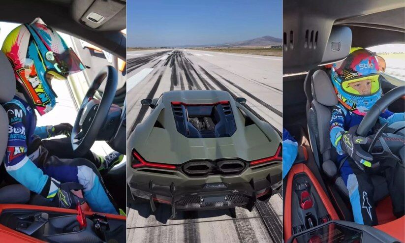 312 കിലോമീറ്റര് വേഗതയില് സൂപ്പര്കാര് പറപ്പിച്ച് അഞ്ചു വയസുകാരന്; വിഡിയോ വൈറൽ 312 കിലോമീറ്റര് വേഗതയില് സൂപ്പര്കാര് പറപ്പിച്ച് അഞ്ചു വയസുകാരന്; വിഡിയോ വൈറൽ