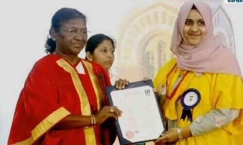 എം.എ.അറബിക് സാഹിത്യത്തിൽ സഫീദ മർയമിന്റെ റാങ്ക് നേട്ടം അഭിമാനമായി 