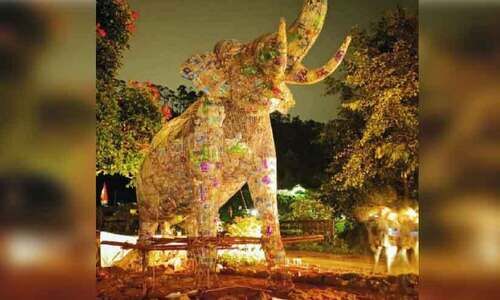 പ്ലാസ്റ്റിക് കൊമ്പൻ മൂന്നാറിൽ...!