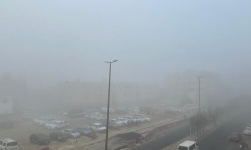 ജുബൈലിൽ കനത്ത മൂടൽ മഞ്ഞ്