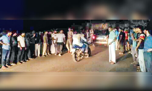 മണ്ണാർമലയിൽ റോഡിനു കുറുകെ പുലി ഓടി; ബൈക്ക് മറിഞ്ഞു മണ്ണാർമലയിൽ റോഡിനു കുറുകെ പുലി ഓടി; ബൈക്ക് മറിഞ്ഞു