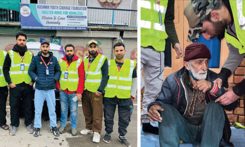 കശ്മീരിലെ ഭവനരഹിതരെ സംരക്ഷിക്കാൻ 600 വളന്റിയർമാരെ അണിനിരത്തിയിരിക്കുകയാണ് ഈ 22കാരൻ കശ്മീരിലെ ഭവനരഹിതരെ സംരക്ഷിക്കാൻ 600 വളന്റിയർമാരെ അണിനിരത്തിയിരിക്കുകയാണ് ഈ 22കാരൻ