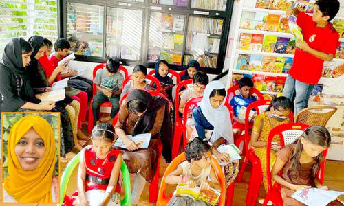 അ​ഞ്ച്​ വ​ർ​ഷം, 5000 പു​സ്ത​ക​ങ്ങ​ൾ; ആ​യി​ഷ​യു​ടെ ട്ര​ഷ​ർ ട്രോ​വി​ന് തി​ള​ക്ക​മേ​റെ