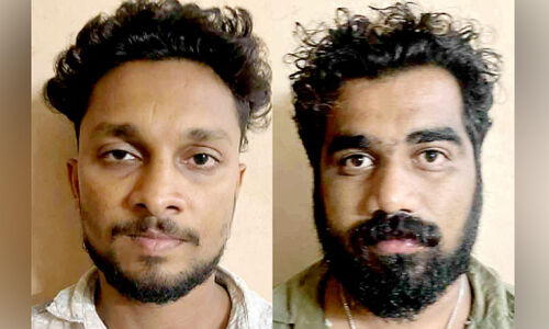 ചി​റ്റൂ​രി​ൽ സ്പി​രി​റ്റ് വേ​ട്ട; ര​ണ്ടു പേ​ർ പി​ടി​യി​ൽ