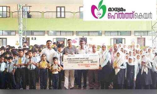 രോ​ഗി​ക​ളു​ടെ ക​ണ്ണീ​രൊ​പ്പാ​ൻ തി​രൂ​ർ ടി.​ഐ.​സി സ്കൂ​ൾ വി​ദ്യാ​ർ​ഥി​ക​ളു​ടെ കൈ​ത്താ​ങ്ങ്