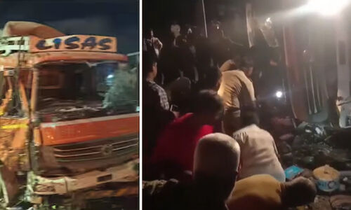 തൃശൂരിൽ നിർത്തിയിട്ട ലോറിയിൽ മറ്റൊരു ലോറിയിടിച്ച് ക്ലീനർ മരിച്ചു, ഡ്രൈവർ ഓടി രക്ഷപ്പെട്ടു; പനയംപാടത്ത് വീണ്ടും അപകടം, ലോറി ഡ്രൈവർ മരിച്ചു